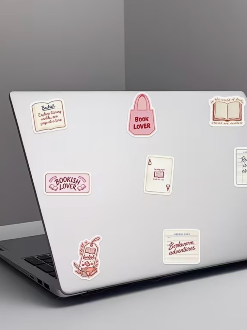 50 Bookish Sticker Pack - Cozy Reading Aesthetic (Pink, Cream, Red) - Picture 8 of 9